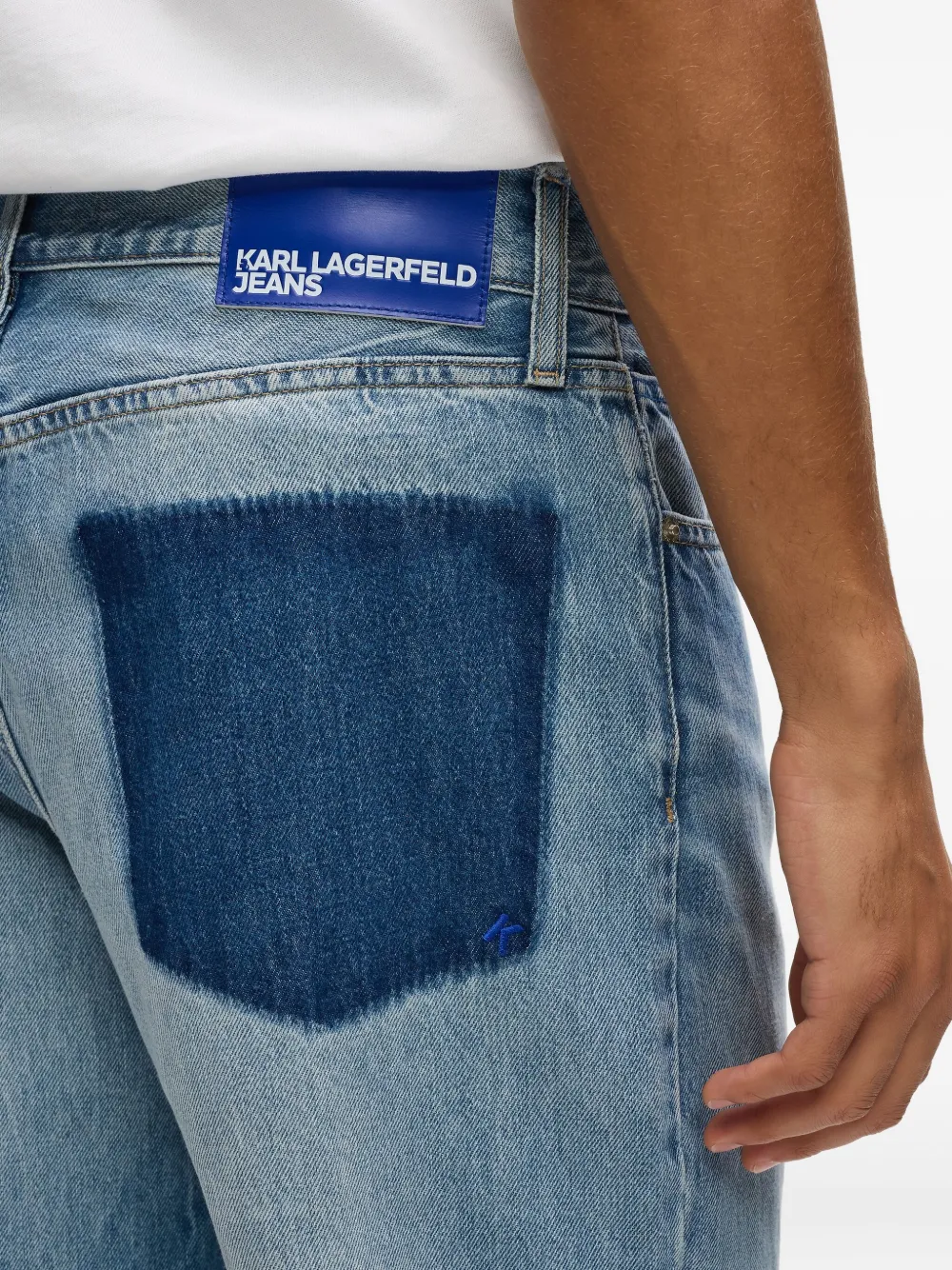 Karl Lagerfeld Jeans met logopatch Blauw
