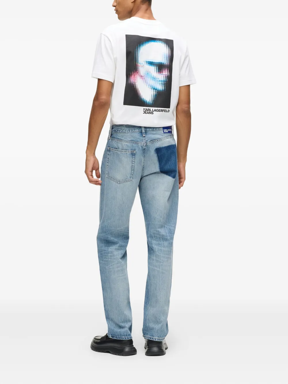 Karl Lagerfeld Jeans met logopatch Blauw