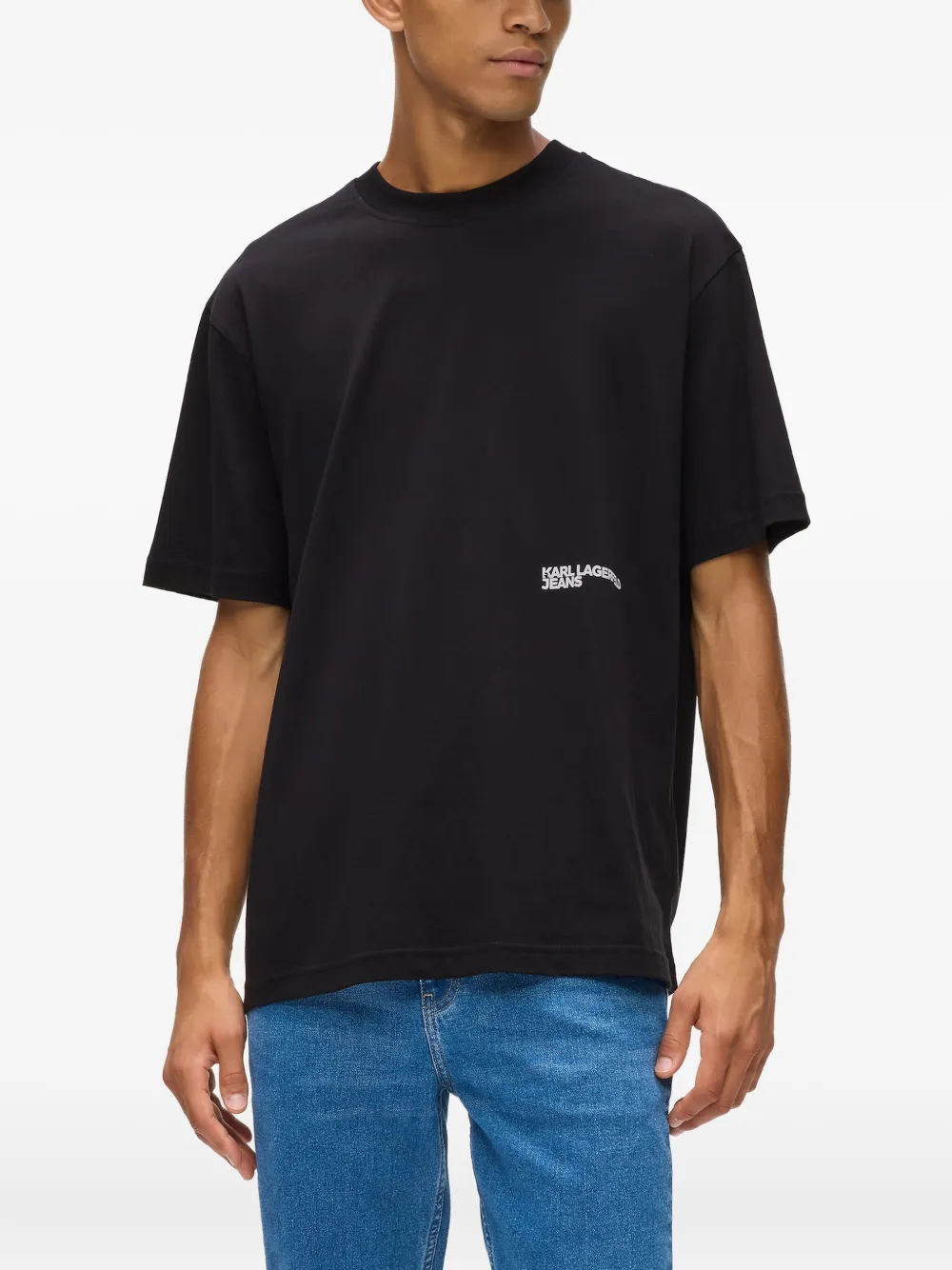 Karl Lagerfeld Jeans T-shirt met logoprint Zwart