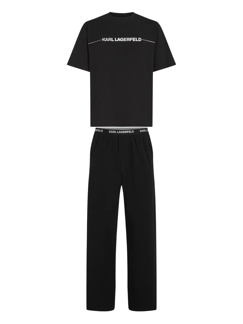 Karl Lagerfeld logo pajama set | Black | Image 1