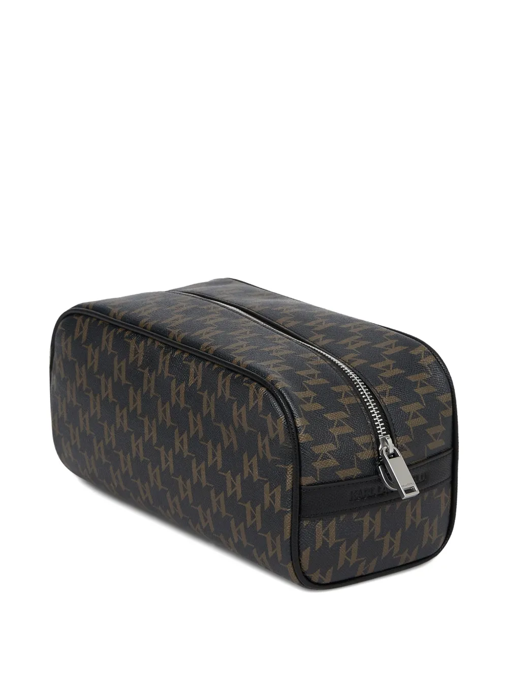 Karl Lagerfeld Toilettas met monogramprint - Bruin