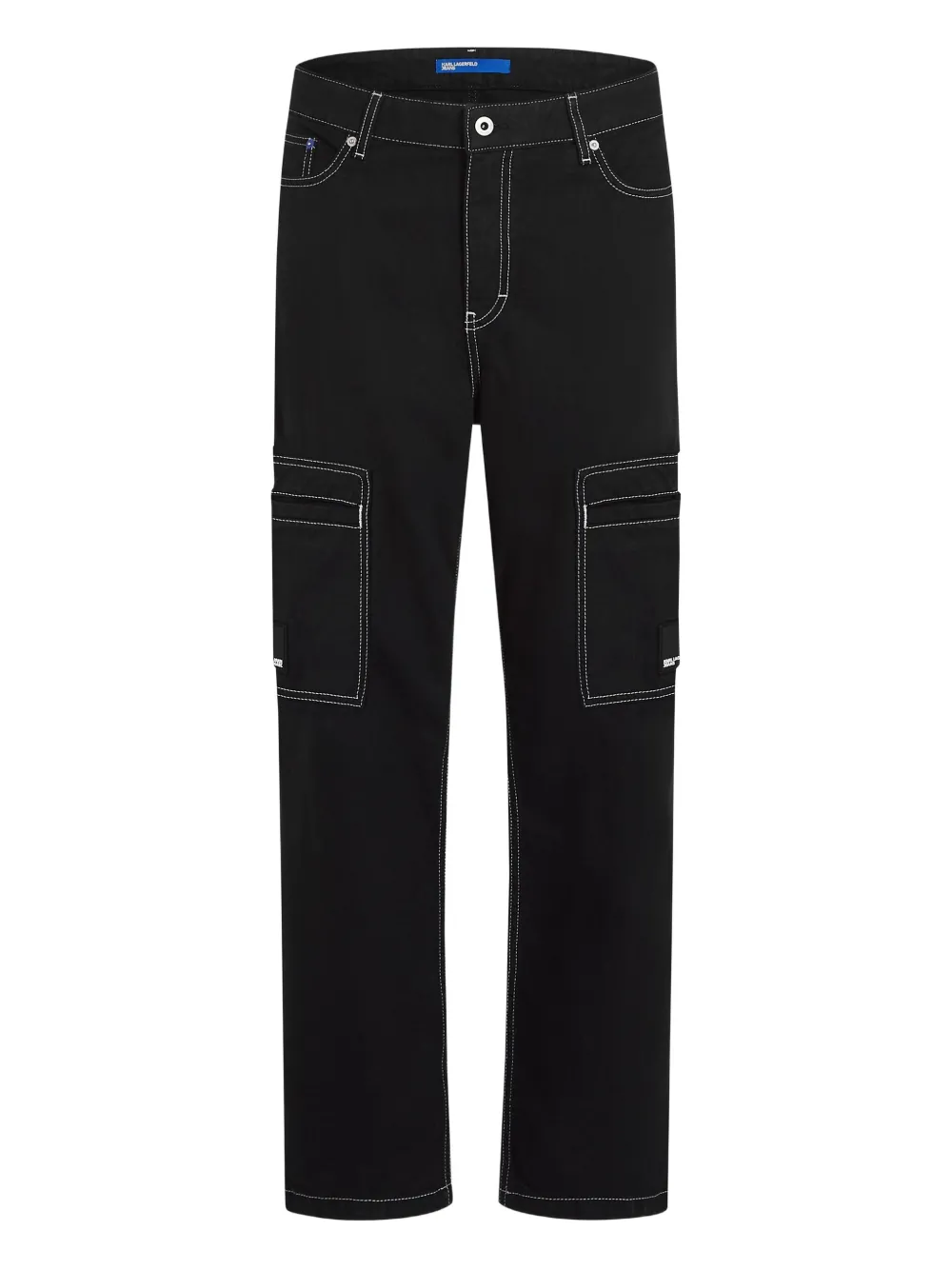 Karl Lagerfeld Jeans contrast-stitching cargo trousers | Black | Image 1