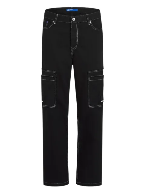 Karl Lagerfeld Jeans contrast-stitching cargo trousers 