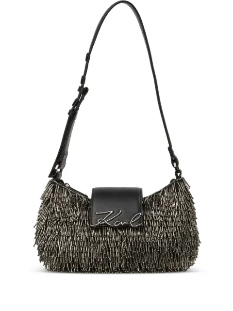 Karl Lagerfeld Signature beaded shoulder bag