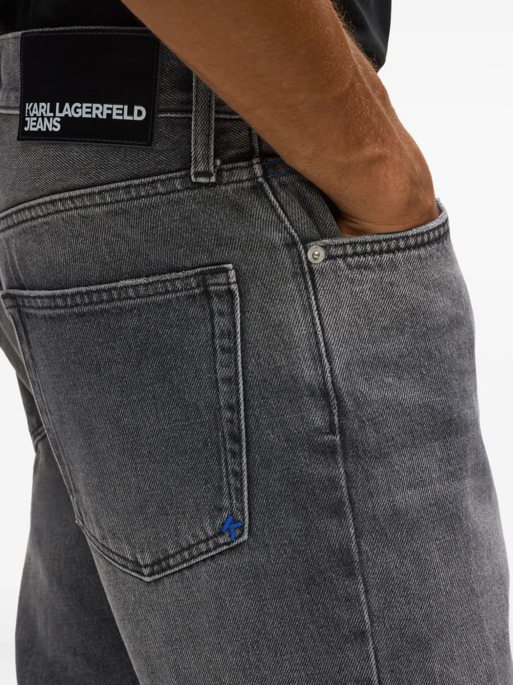 Karl Lagerfeld Jeans met vijf zakken Grijs