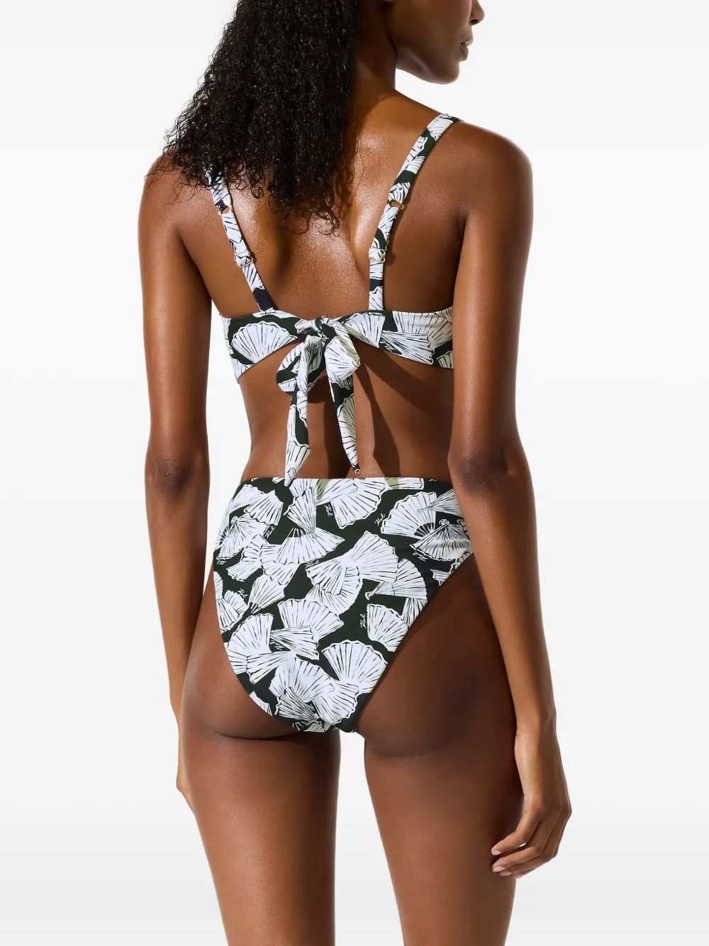 Karl Lagerfeld Bikinislip met waaierprint Zwart