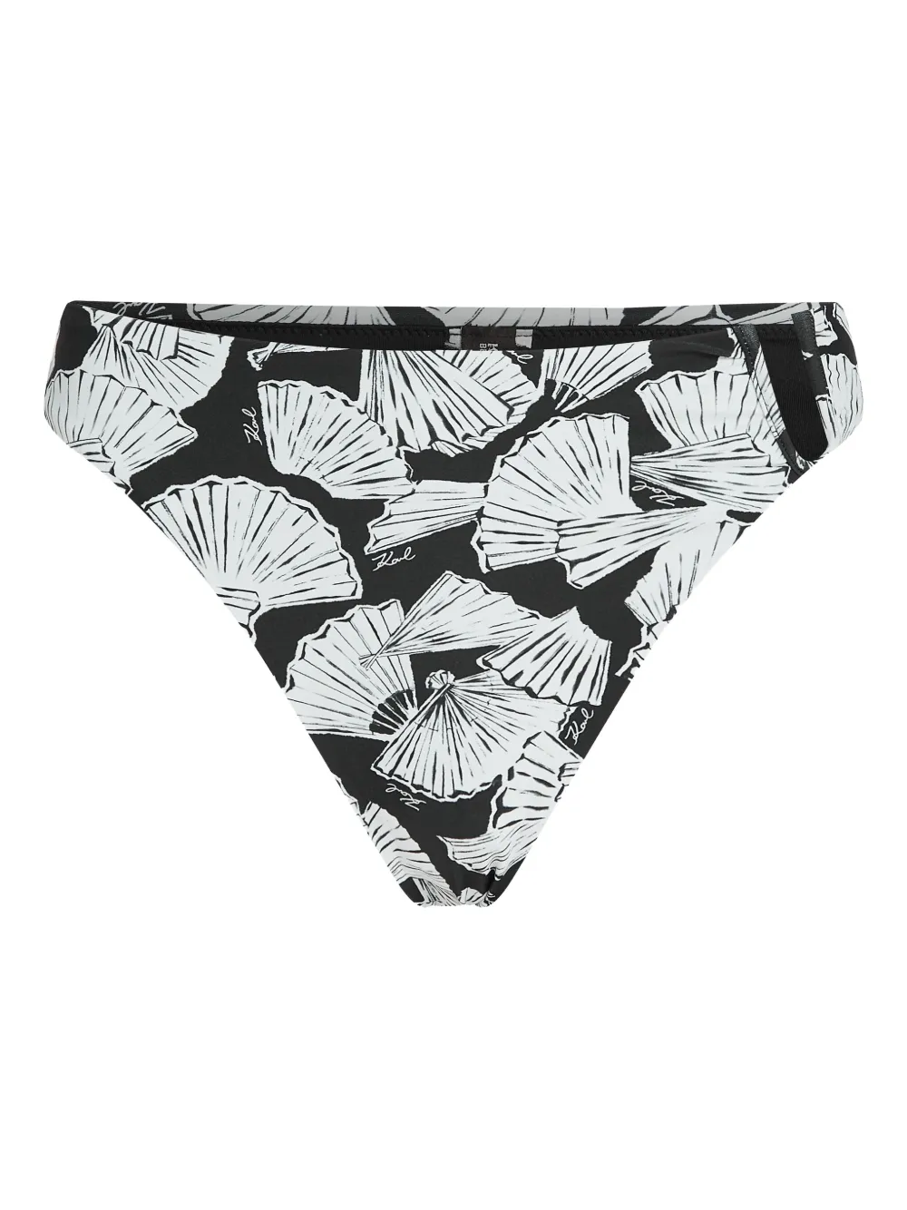 Karl Lagerfeld fan-print bikini briefs | Black | Image 1