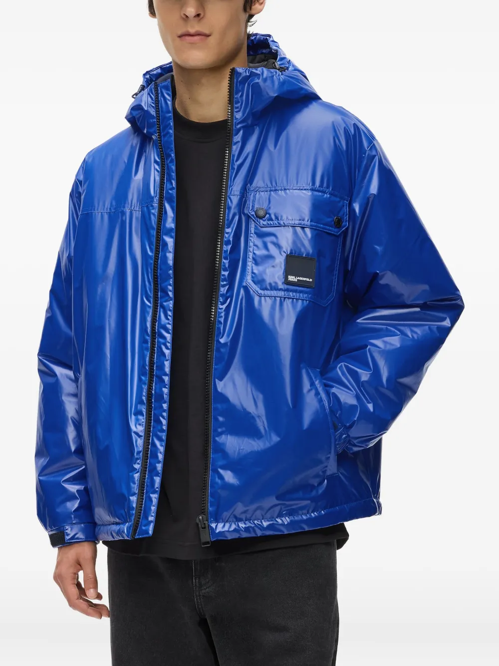 Karl Lagerfeld Jeans Jack met capuchon Blauw