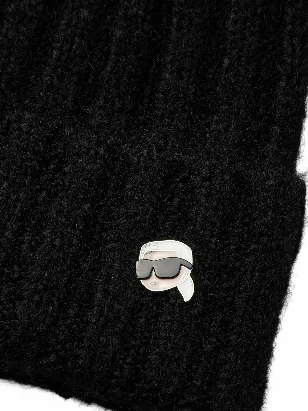 Karl Lagerfeld Ikon muts met speld Zwart
