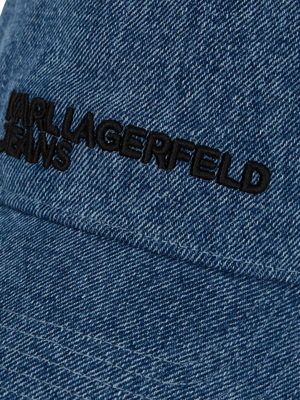 Karl Lagerfeld Jeans Tweekleurige denim pet Blauw