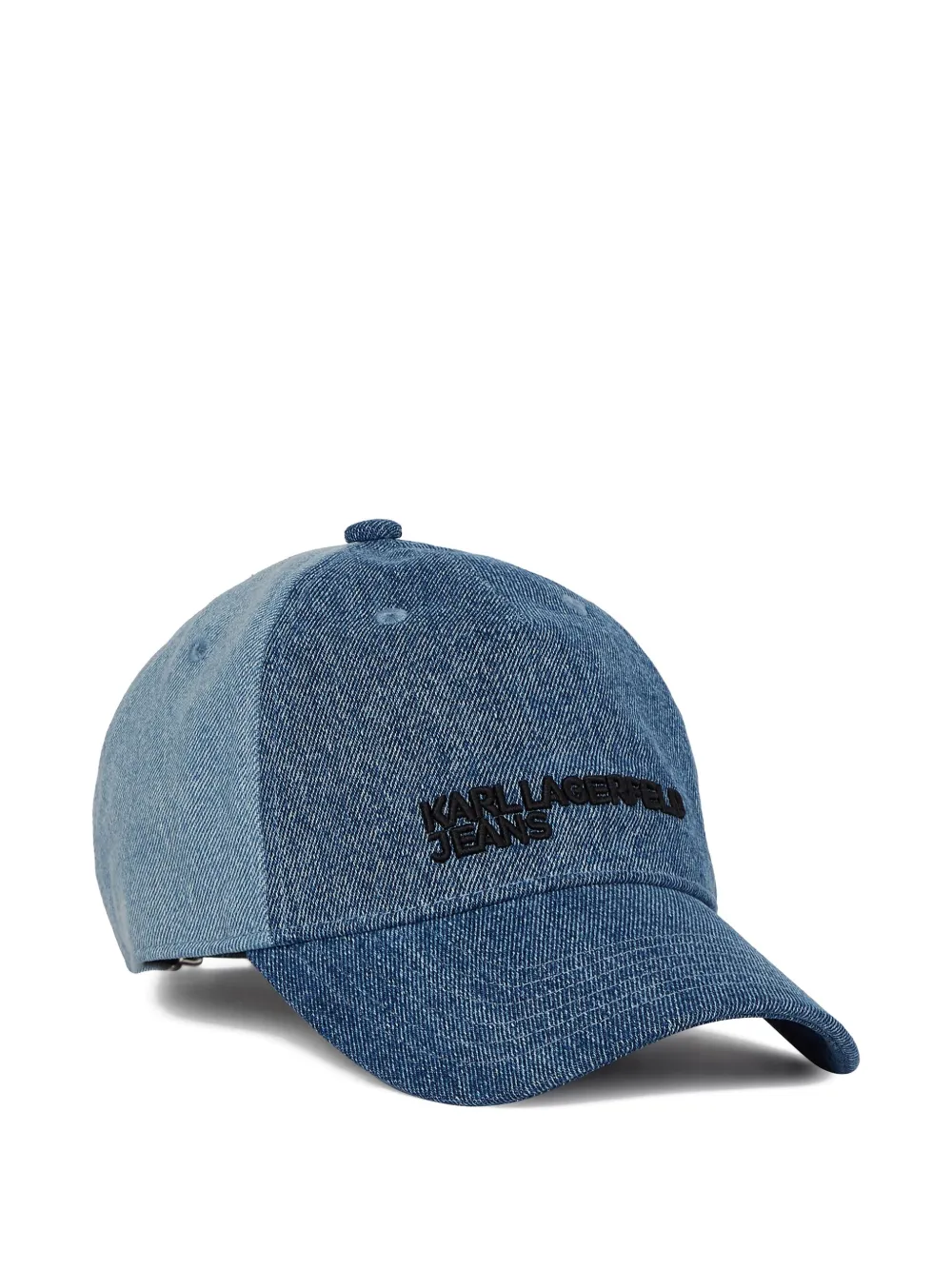 Karl Lagerfeld Jeans Tweekleurige denim pet - Blauw