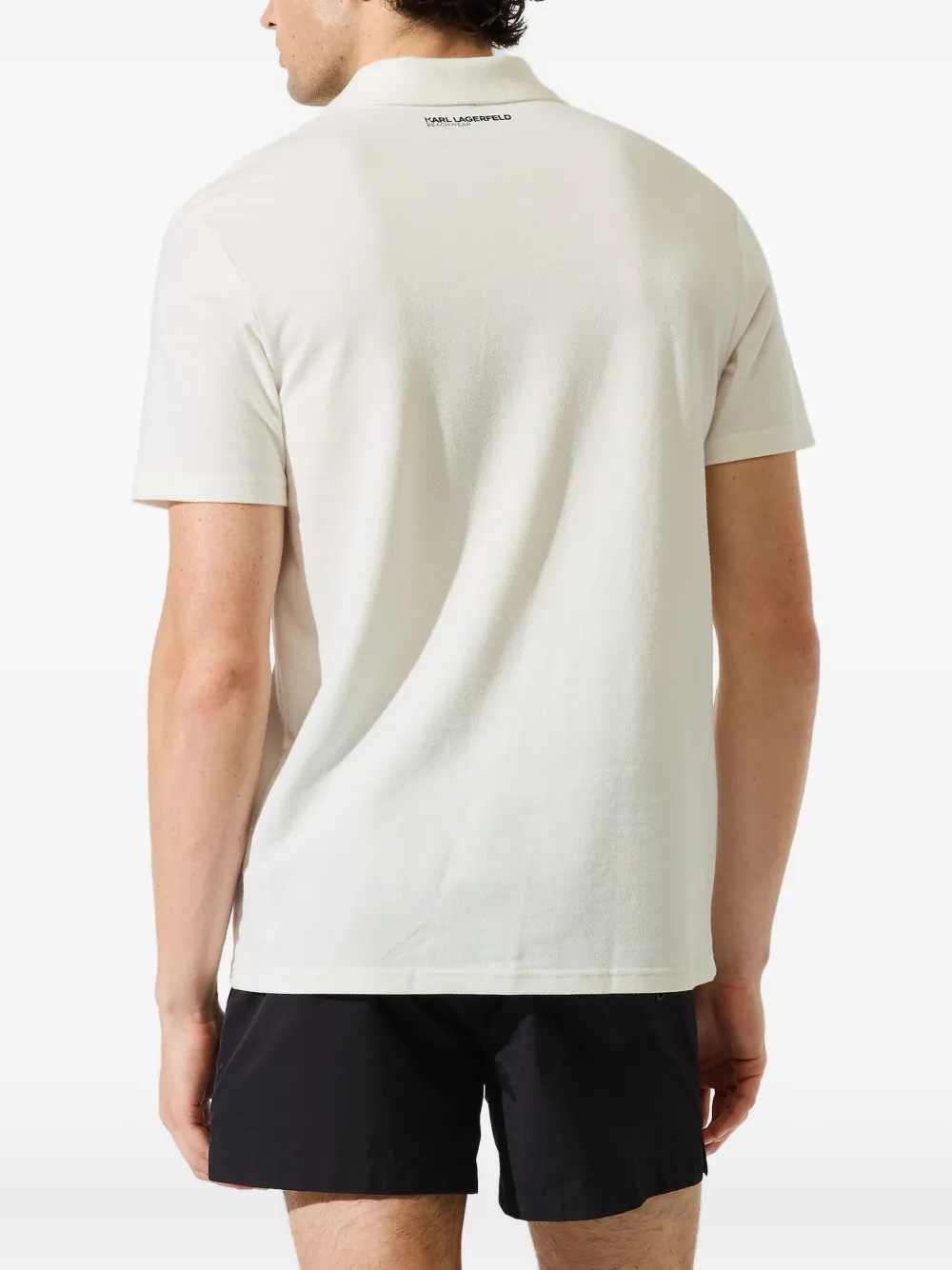 Karl Lagerfeld Poloshirt met monogram Wit