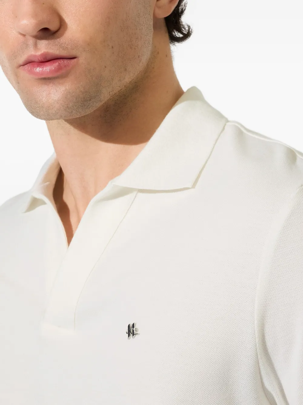 Karl Lagerfeld Poloshirt met monogram Wit
