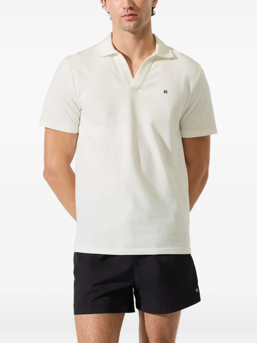Karl Lagerfeld Poloshirt met monogram Wit
