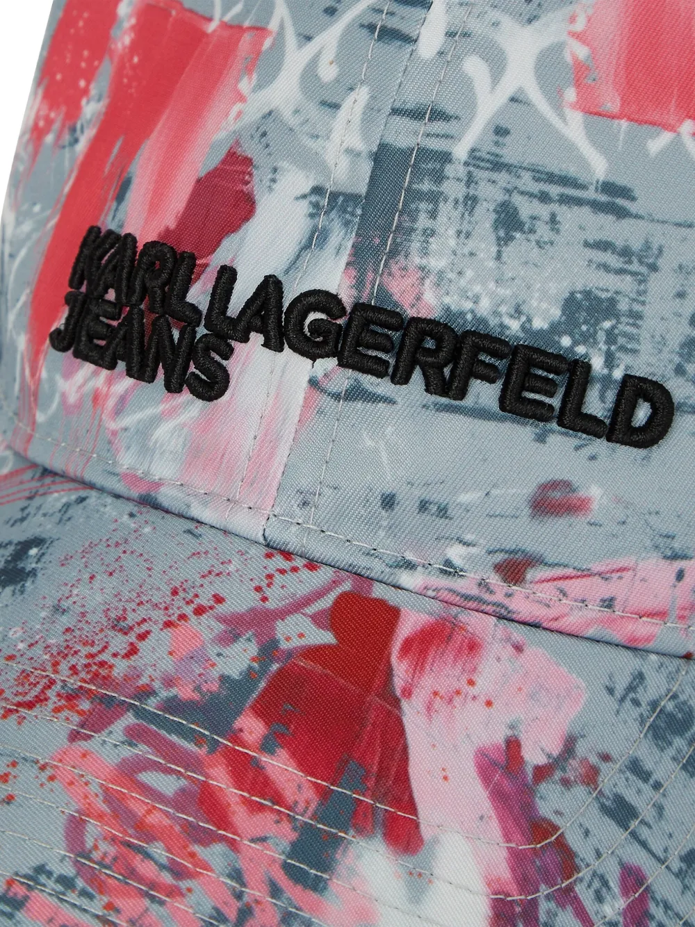 Karl Lagerfeld Jeans Pet met graffiti-print Blauw