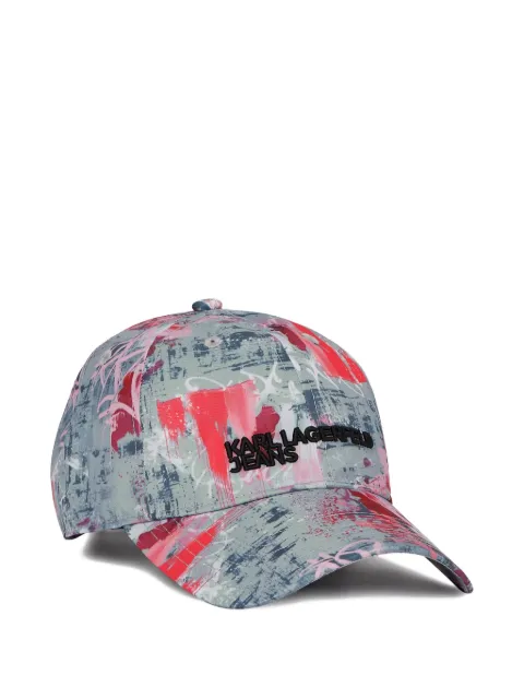 Karl Lagerfeld Jeans graffiti-print baseball cap