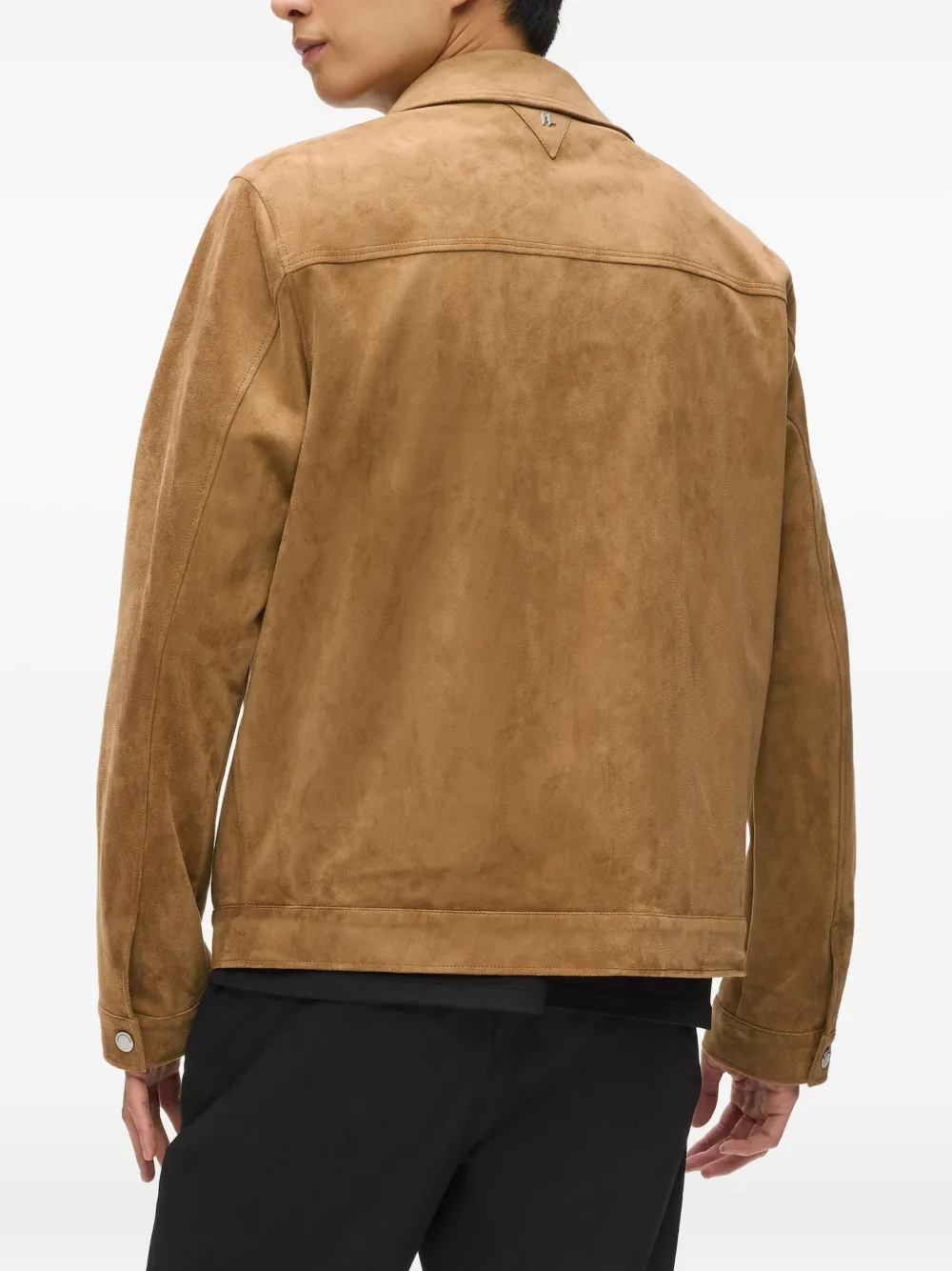 Karl Lagerfeld Truckerjack van imitatiesuède Bruin