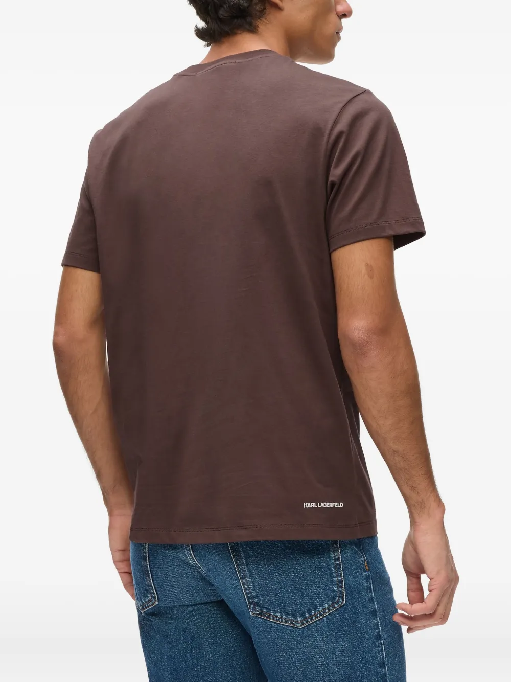 Karl Lagerfeld T-shirt met logoprint Bruin