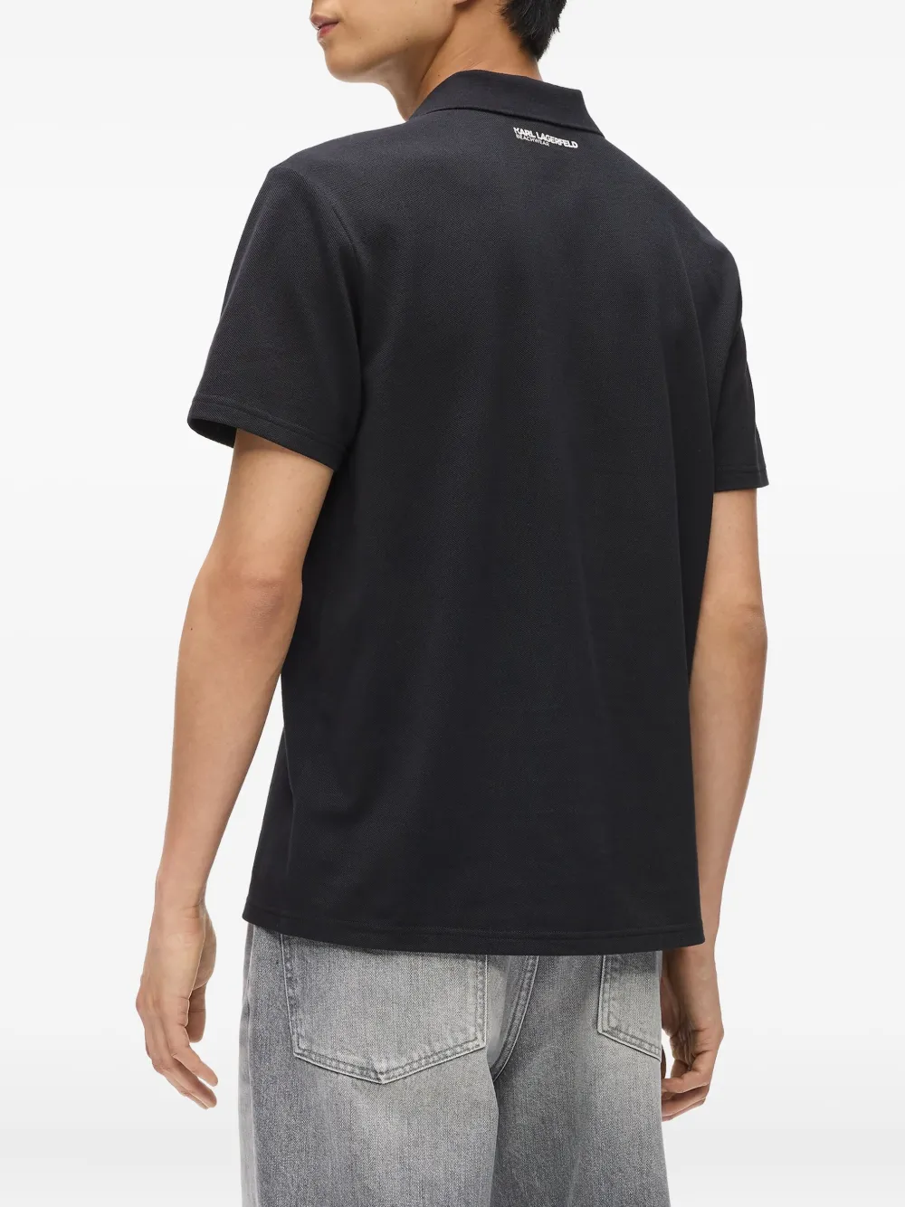 Karl Lagerfeld Katoenen poloshirt Zwart