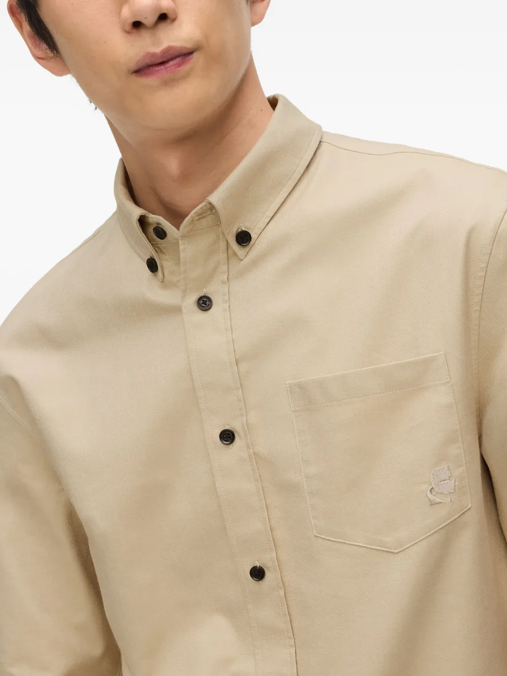 Karl Lagerfeld Kameo overhemd met knopen Beige