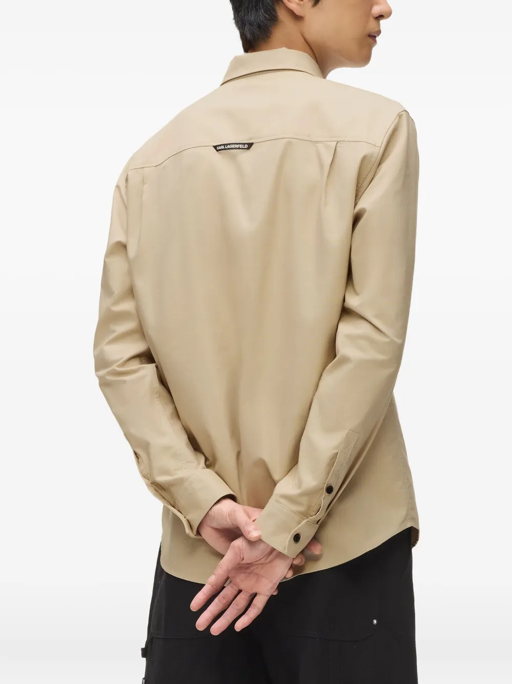 Karl Lagerfeld Kameo overhemd met knopen Beige