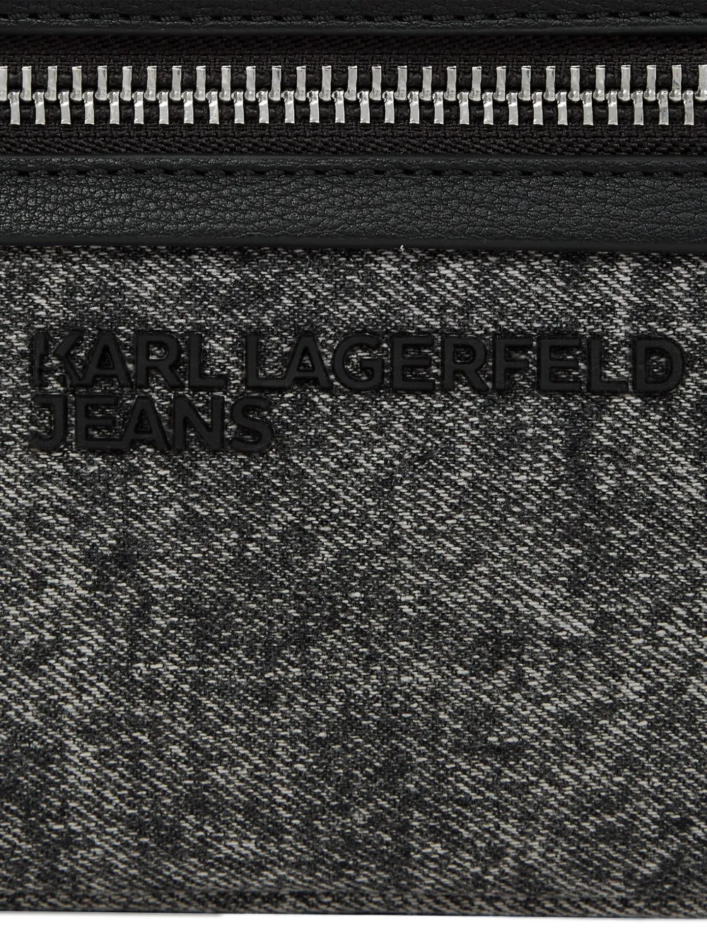 Karl Lagerfeld Jeans Washed-denim Bag In Gray