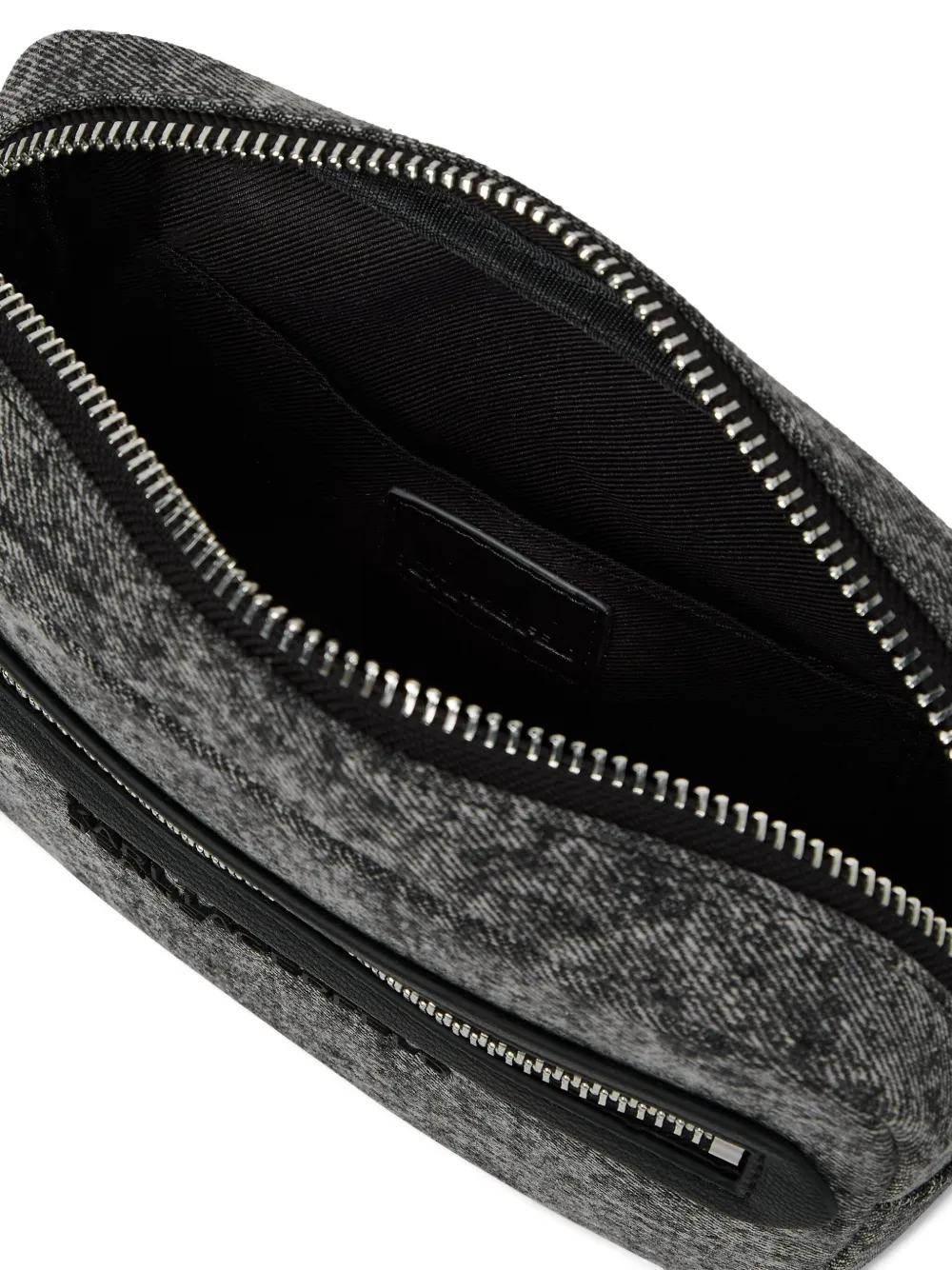 Karl Lagerfeld Jeans Washed-denim Bag In Gray