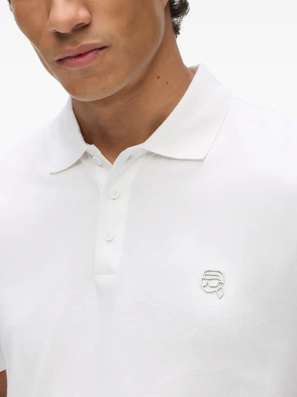 Karl Lagerfeld Ikon poloshirt Wit