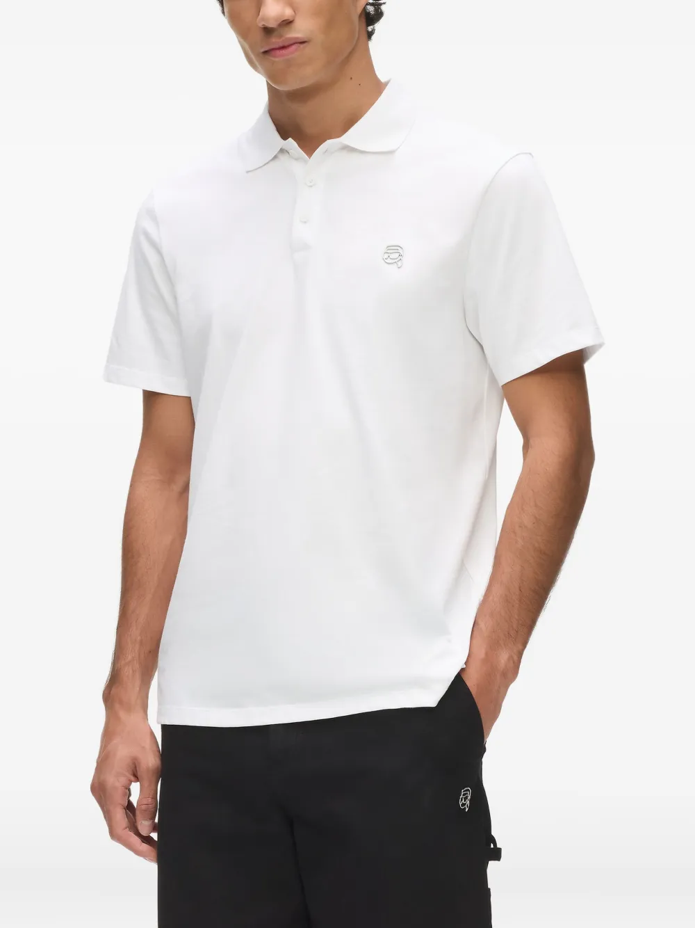 Karl Lagerfeld Ikon poloshirt Wit