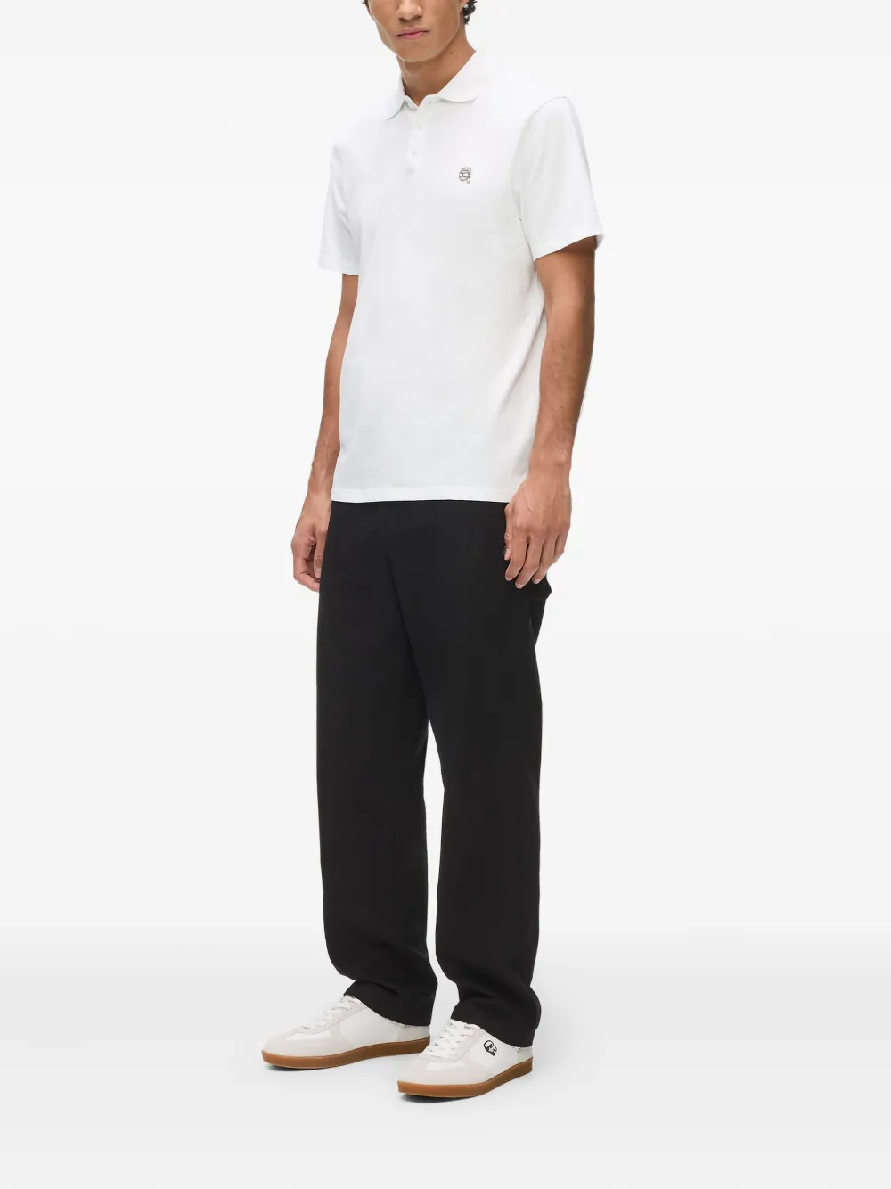 Karl Lagerfeld Ikon poloshirt - Wit