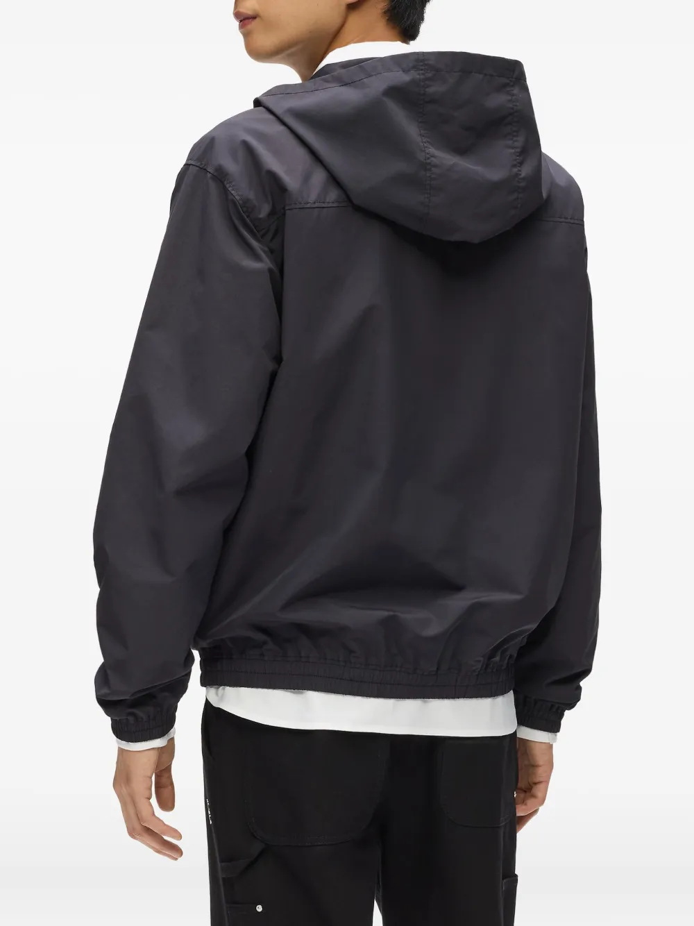 Karl Lagerfeld Ikon jack met capuchon Zwart