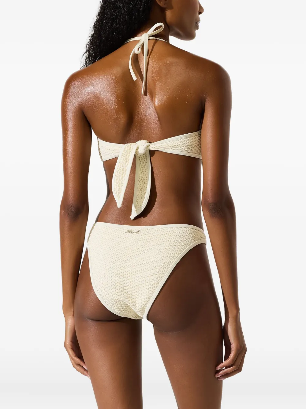 Karl Lagerfeld Bikinislip verfraaid met ring Beige