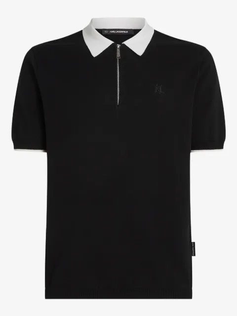 Karl Lagerfeld polo con cuello en contraste