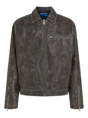 Michael Kors ribbed-cuff Suede Bomber Jacket | Brown | FARFETCH