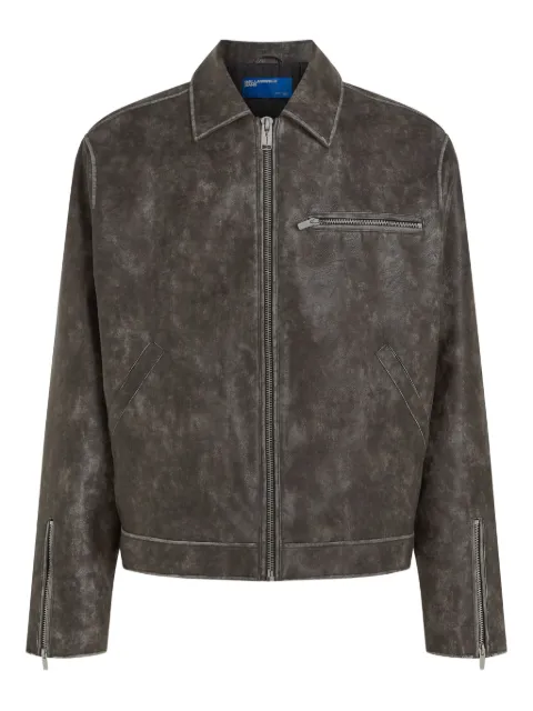 Karl Lagerfeld Jeans washed-effect zip-front jacket