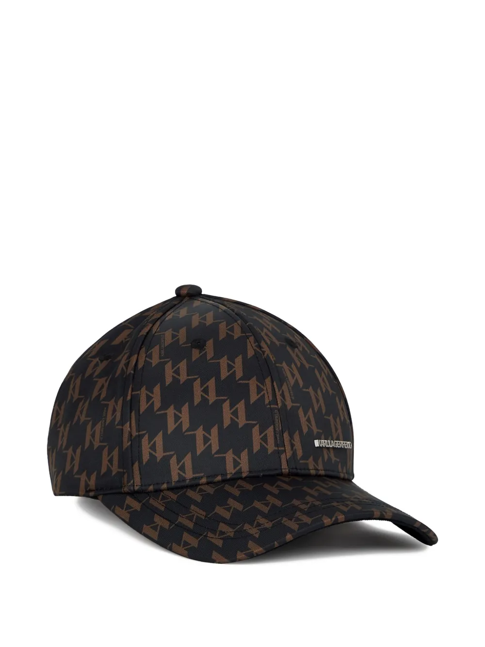 Karl Lagerfeld monogram-print cap | Black | Image 1