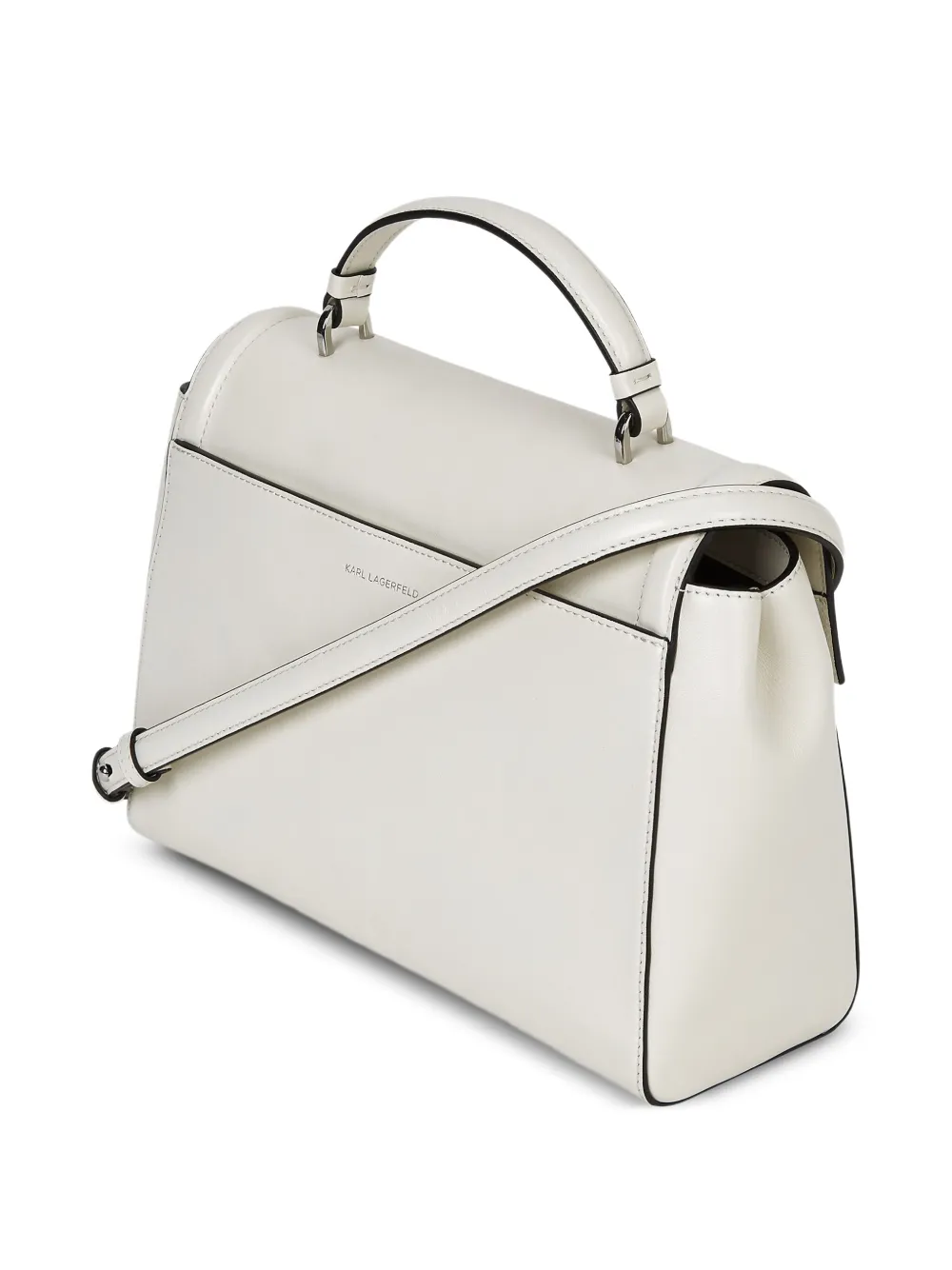 Karl Lagerfeld Logo-plaque Crossbody Bag In Neutral