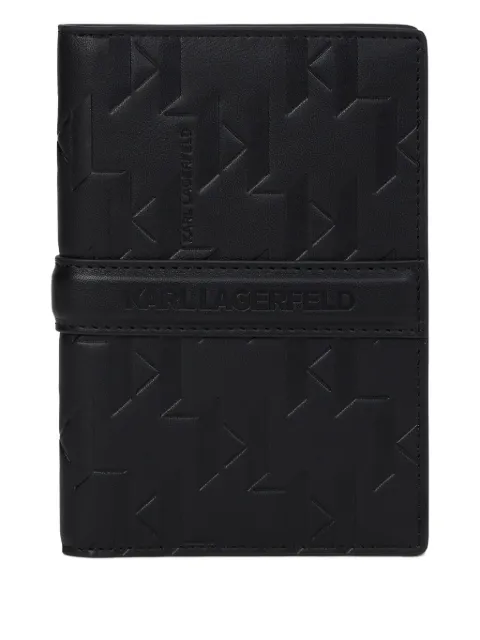 Karl Lagerfeld cartera con logo en relieve