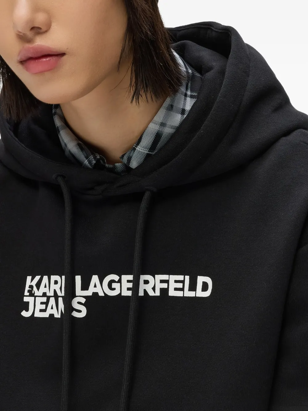 Karl Lagerfeld Jeans Muts met logopatch Zwart