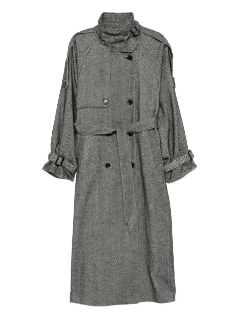 Gestuz herringbone belted coat