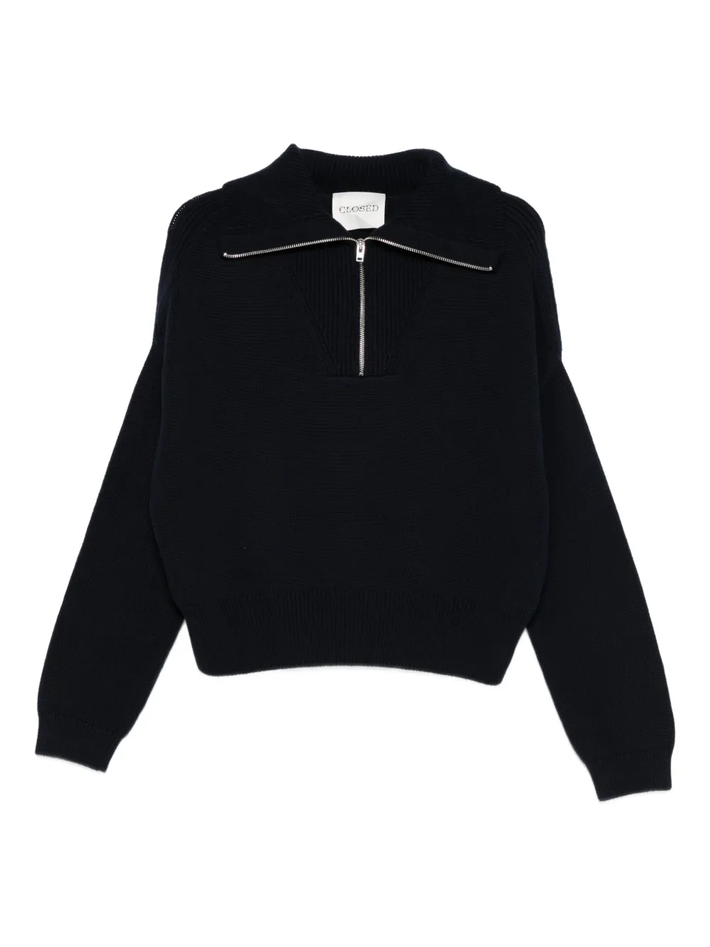 Closed zip-collar sweater | Blue | Image 1