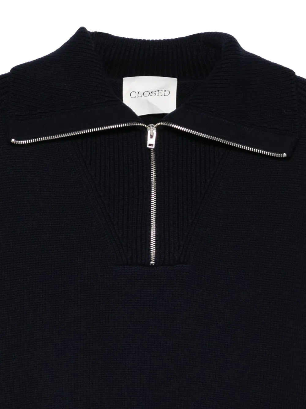 Closed Trui met ritskraag Blauw