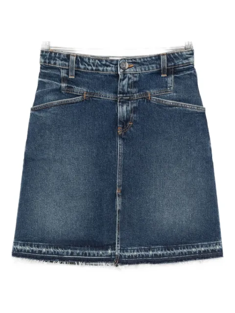 Closed raw-cut denim mini skirt