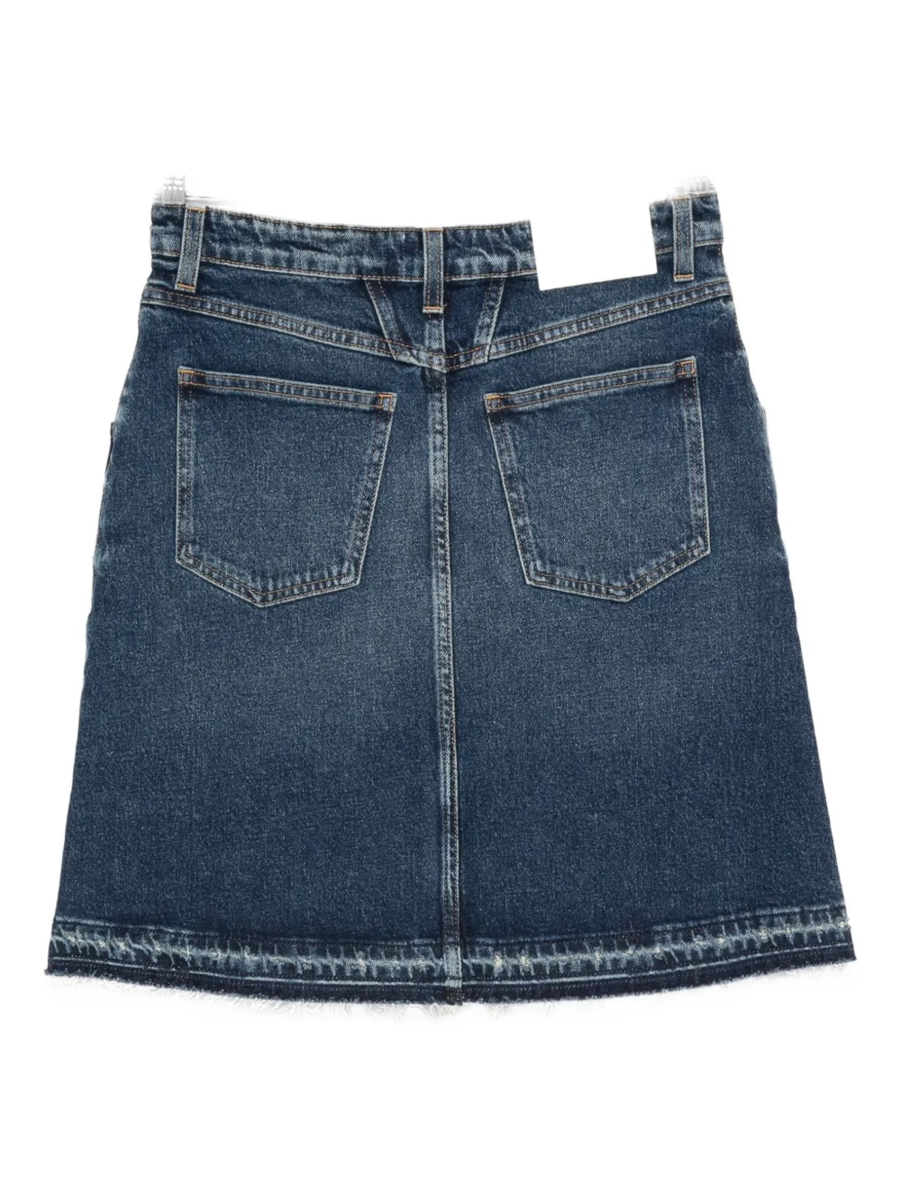 Closed Raw-cut Denim Mini Skirt In Blue