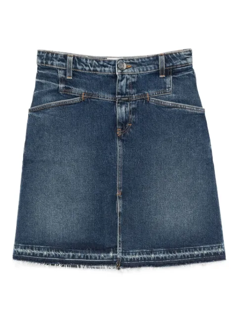 Closed raw-cut denim mini skirt