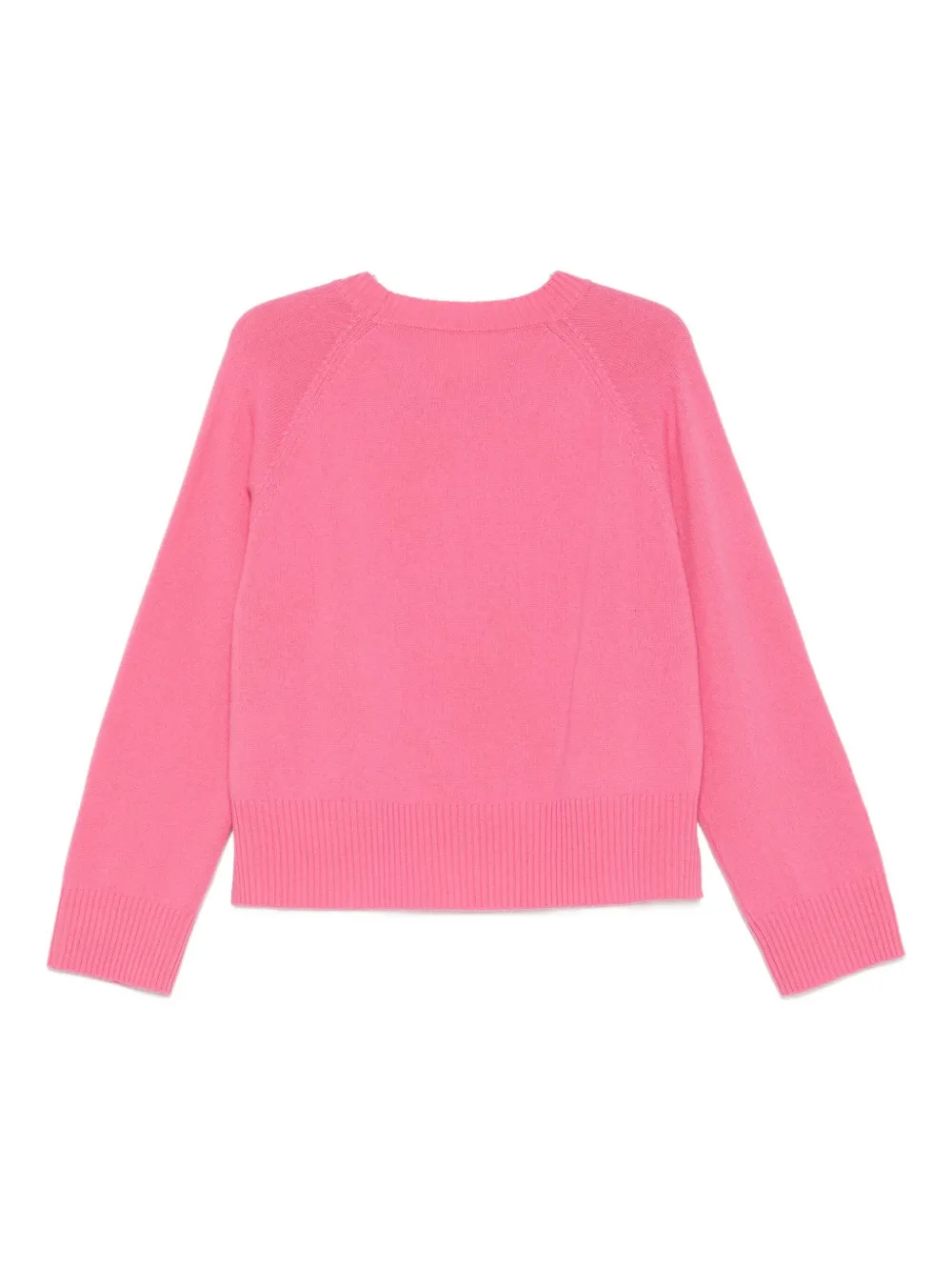 Closed Crew-neck Wool Sweater In Pink