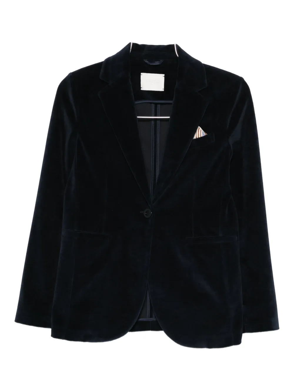 Circolo 1901 Velvet Blazer In Black