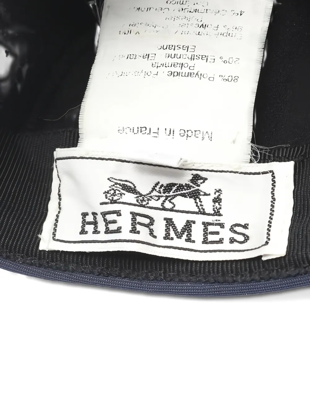 Pre-owned Hermes Logo-patch Cap In Blue