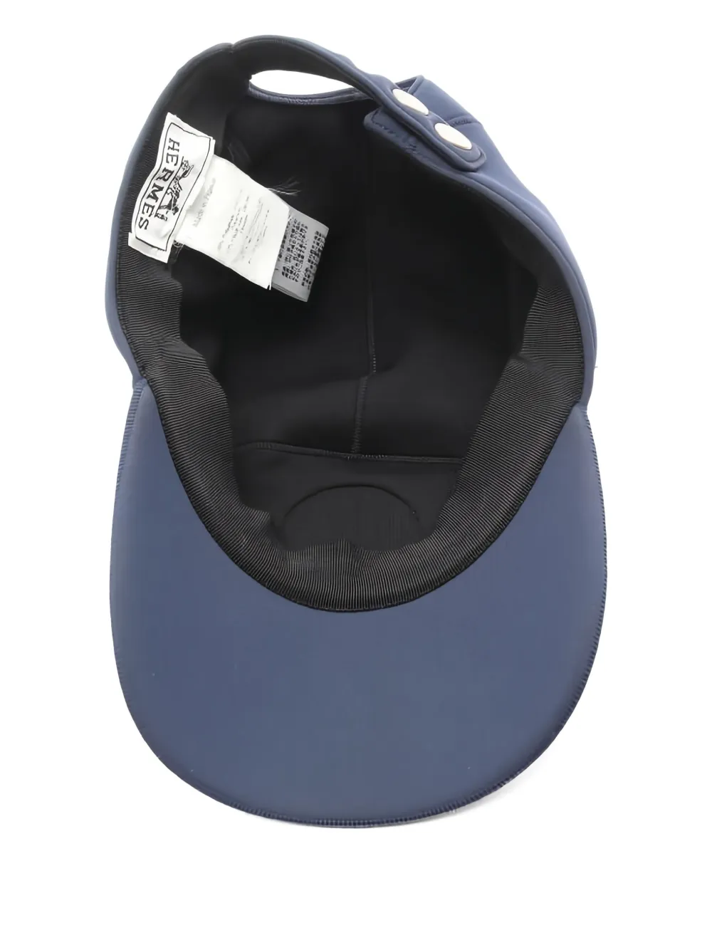 Pre-owned Hermes Logo-patch Cap In Blue