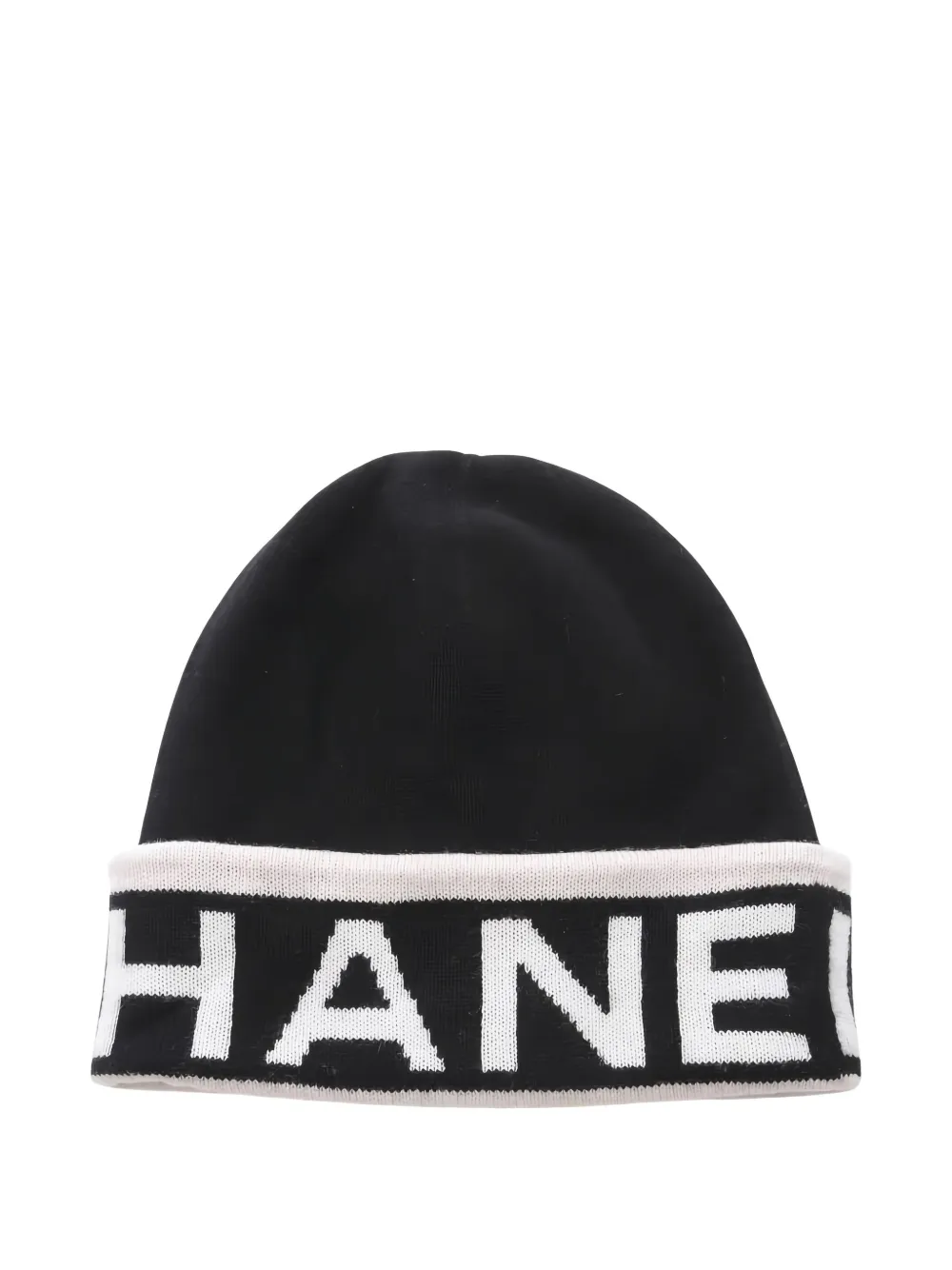 CHANEL Pre-Owned 1986-1988 cashmere beanie | Black | Image 1